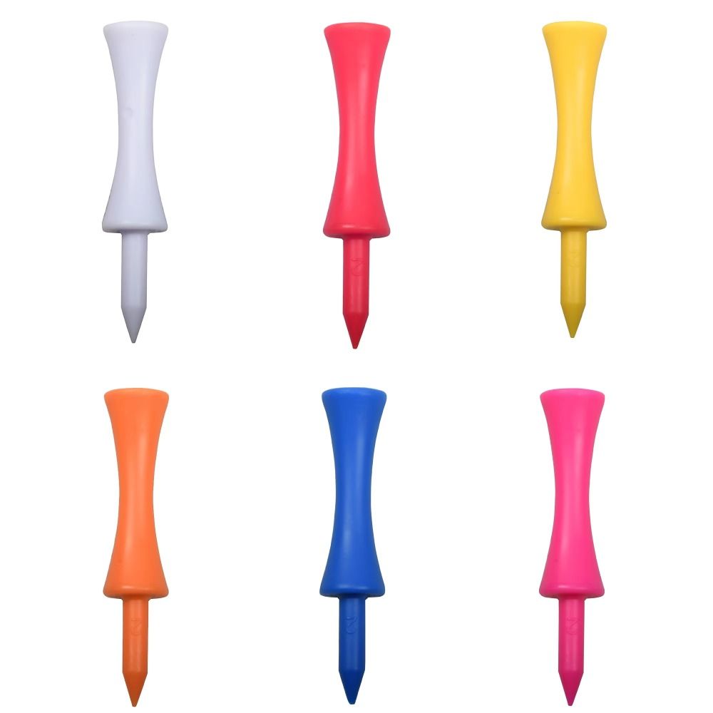 100pcs Plastic Golf Rubber Tee 68mm Golf Practice Tee Professional Golf Tee  Golf Accessories