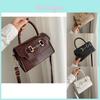Trendy Urban Style Small Soft Leather Handbag For Women Lace Element Shoulder Bag