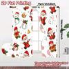 Set Of 2 Curtains Christmas Teddy Bear Santa Snowman Chic Curtain Cloth Durable Polyester Fabric Insulation Thermal