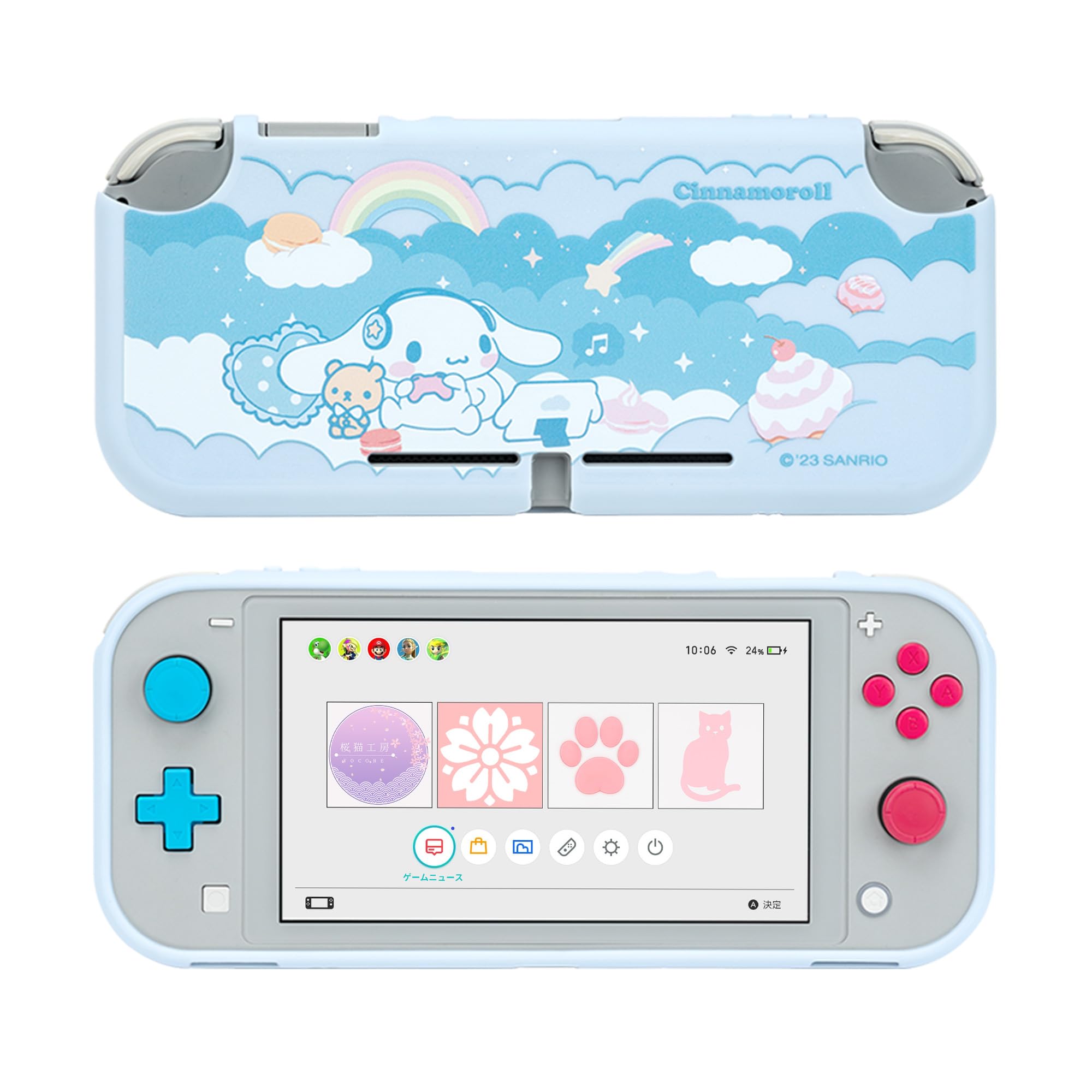 

YOCORE Switch lite switch lite switch lite compatible with switch full scratch stain easy to TPU made on Game Time Blue cover, cover, cover, lite,