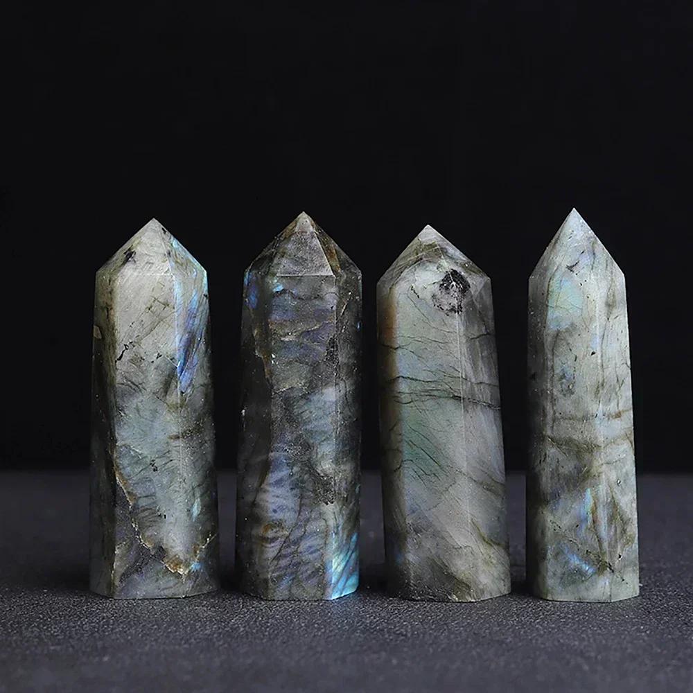 Natural Colored Fluorite Single Point Wand Witchcraft Supplies Hexagonal Prism Mineral Stones Crafts Home Decor Christmas Gifts