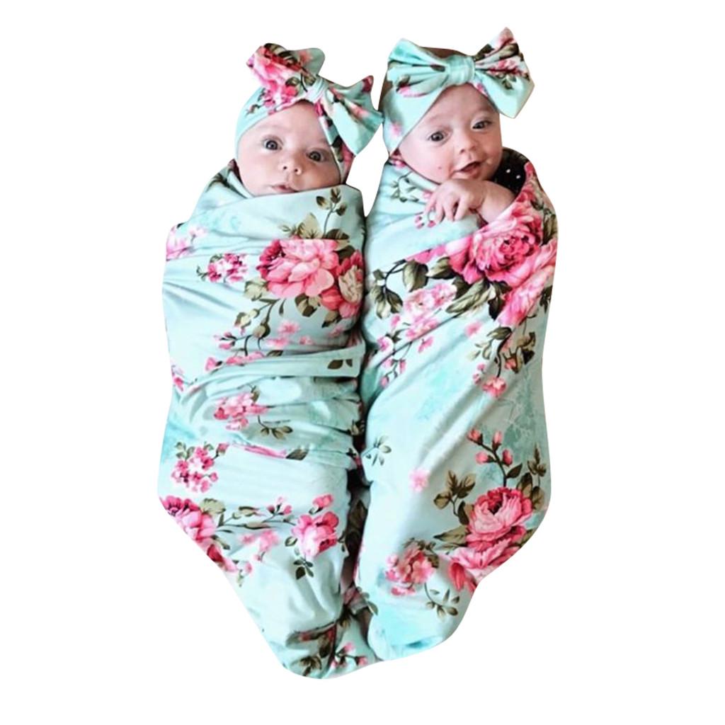 Buy Newborn Baby Floral Swaddle Blanket Receiving Blanket Swaddle Wrap