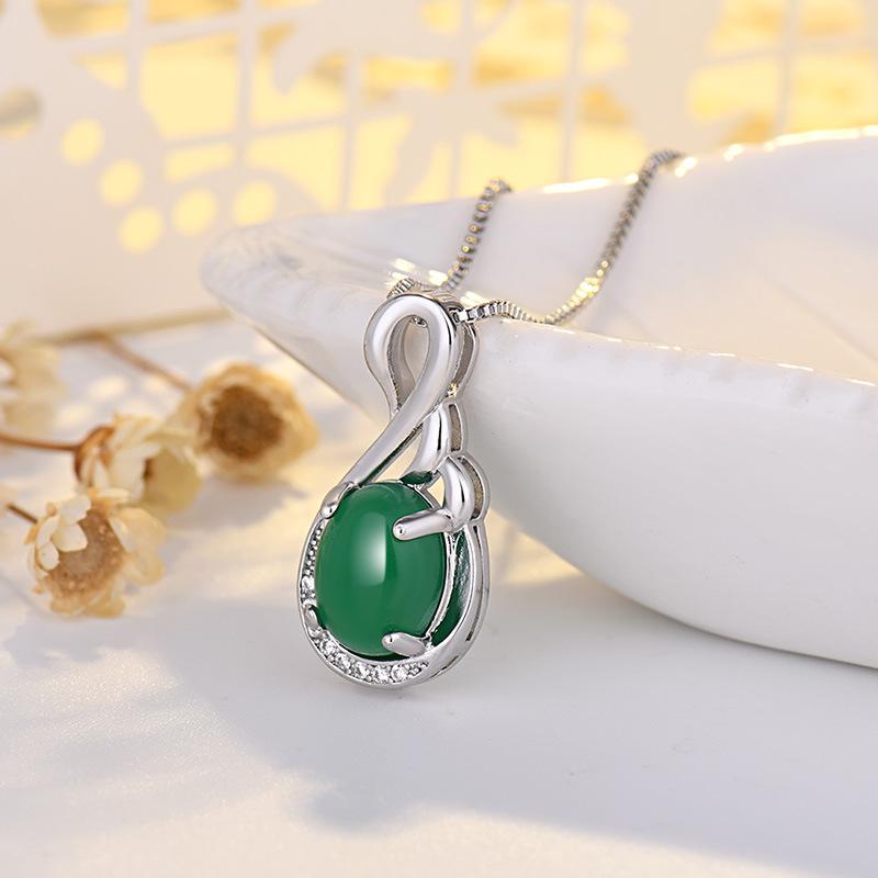 Jade Women's Jewelry Pendant Peacock Emerald Necklace Jade Pendant