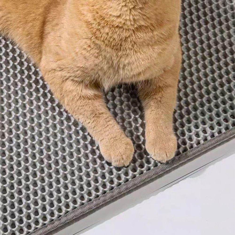Anti-Slip Double Layer Cat Litter Mat Large Pet Cleaning Mat Durable Cat Scratch Pad  for Home