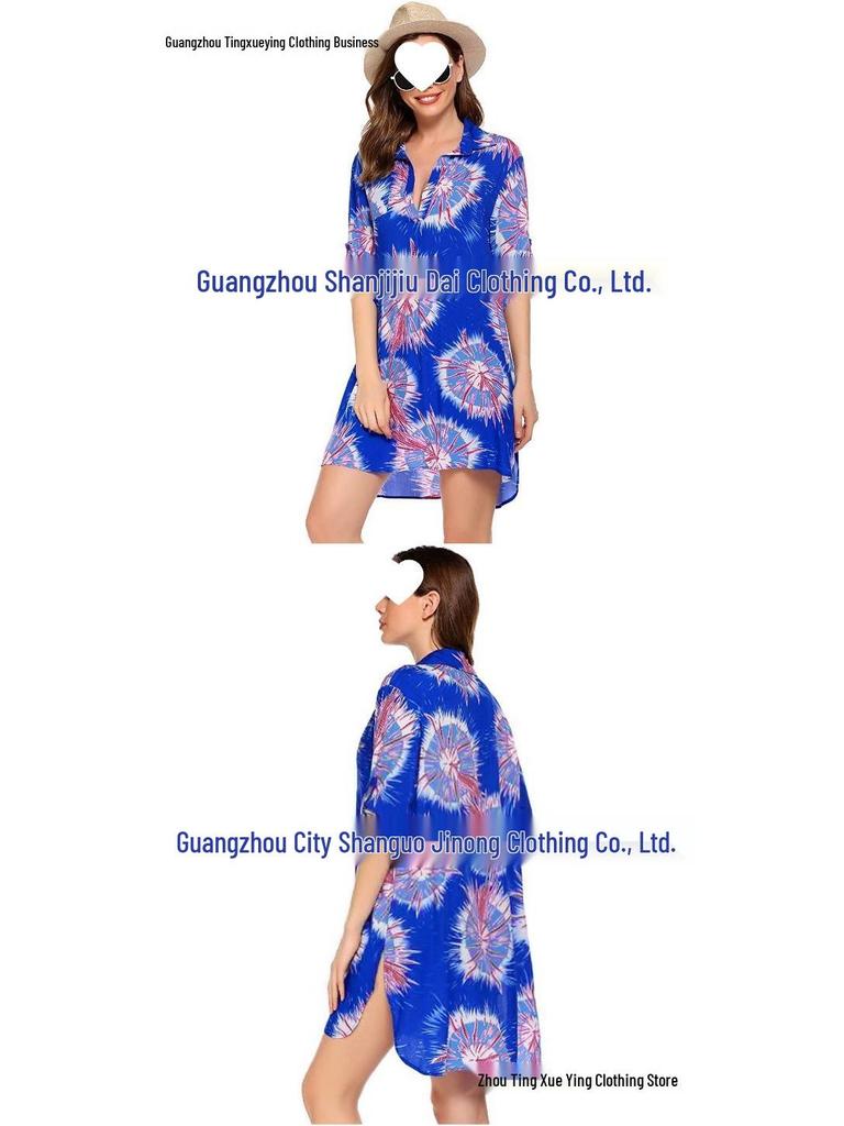 European & American Women's Swimwear Beach Cover-up Shirt and Bikini Beach Skirt