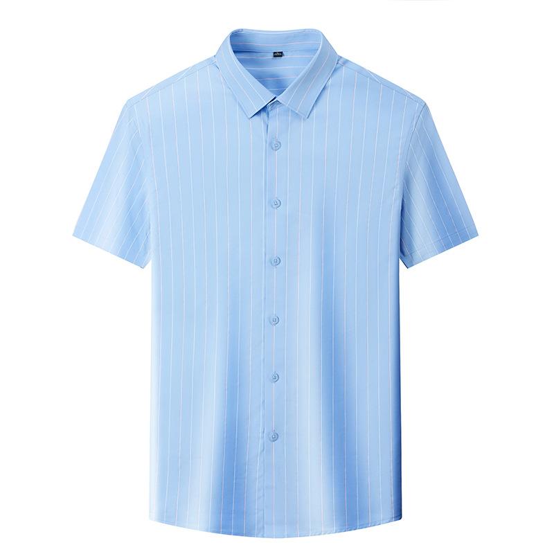 Мужская рубашка летняя с коротким рукавом модная молодежная корейская трендовая мужская — фото 4