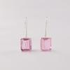 Natural Morganite Gemstone 925 Sterling Silver Jewelry Handmade Earrings 1.06" EE-167-14