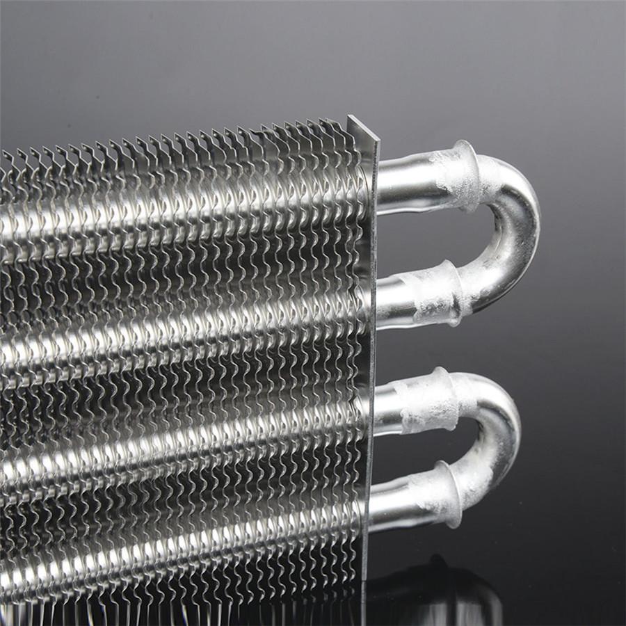 Radiator Remote Aluminum Transmission Oil Cooler +Hose/Mounting Kit