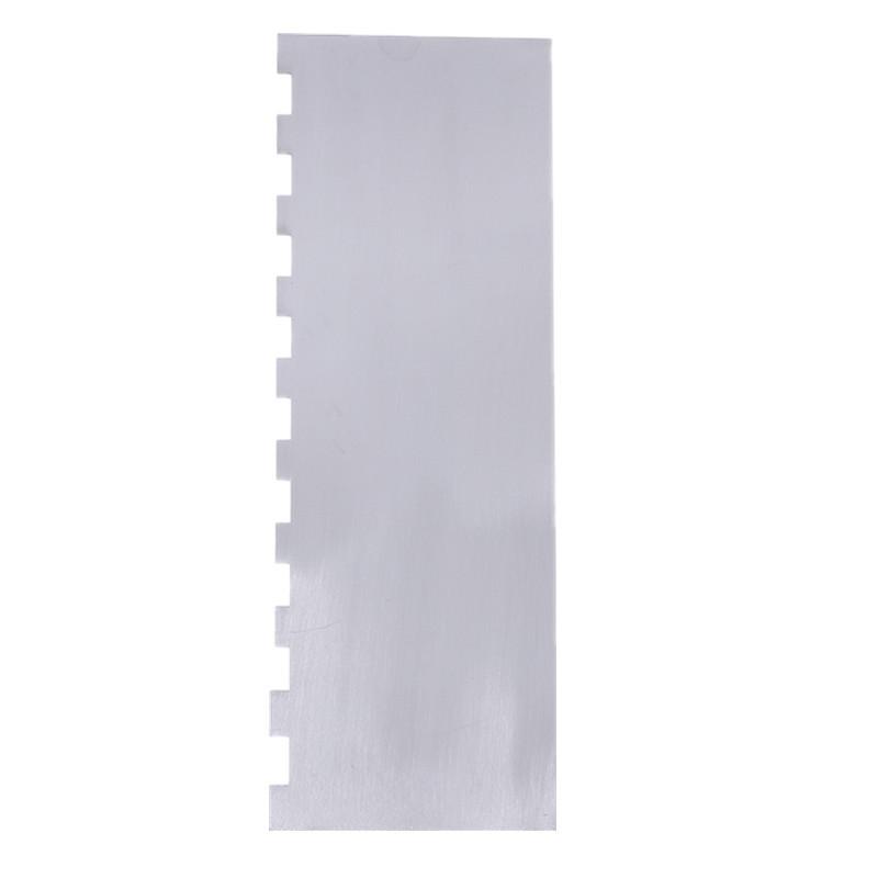 LMETJMA 10 Inch Stainless Steel Metal Cake Scraper Large Double Sided Patterned Stripe Edge Smoother Scraper Pastry Cutter JT160
