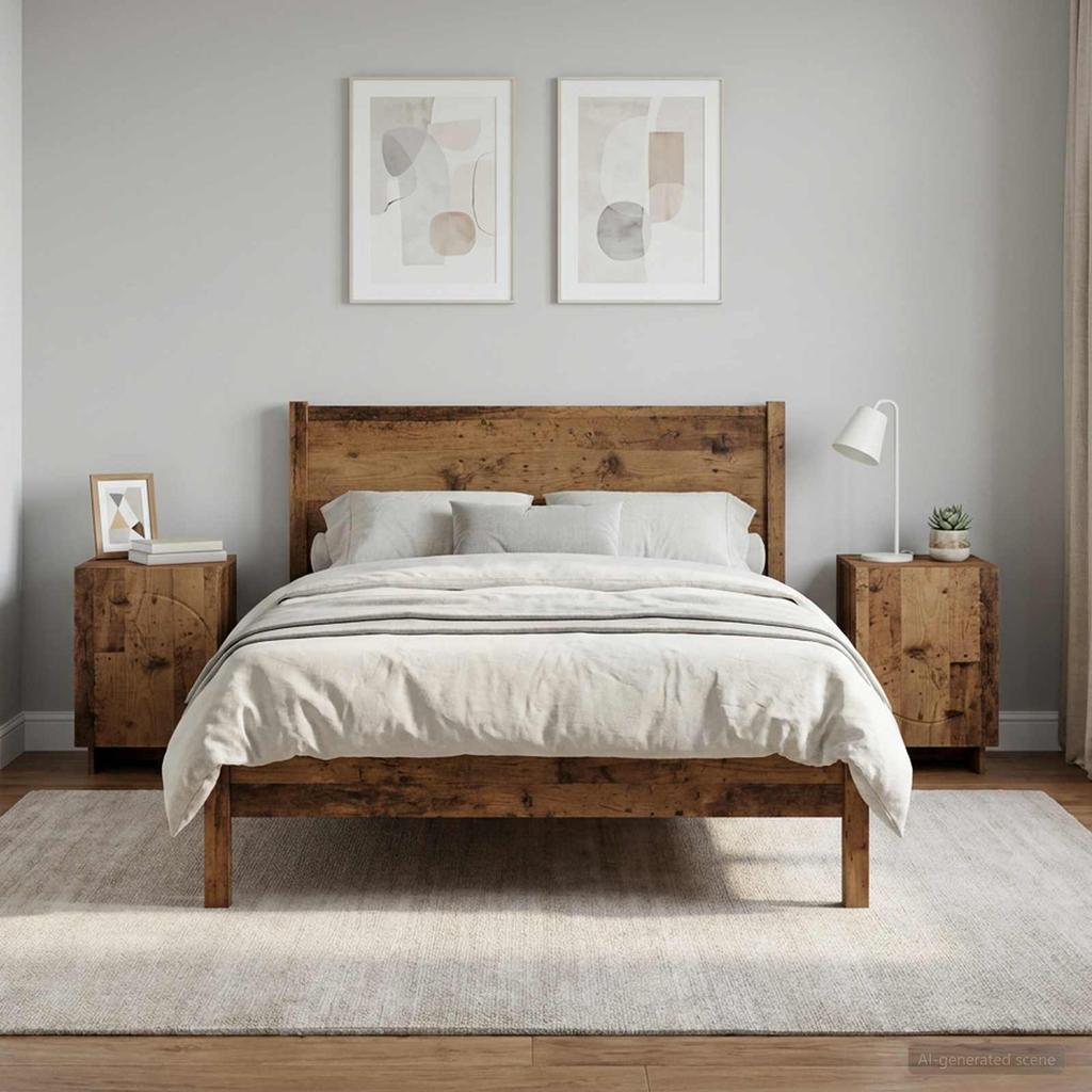 Nightstand 2 pcs. Reclaimed Wood 33.5 x 34.5 x 50 cm Engineered Wood