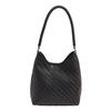 Premium Texture Niche Simple Woven Bucket Bag Large Capacity Casual Lazy Style Underarm Shoulder Commuter Tote Bag