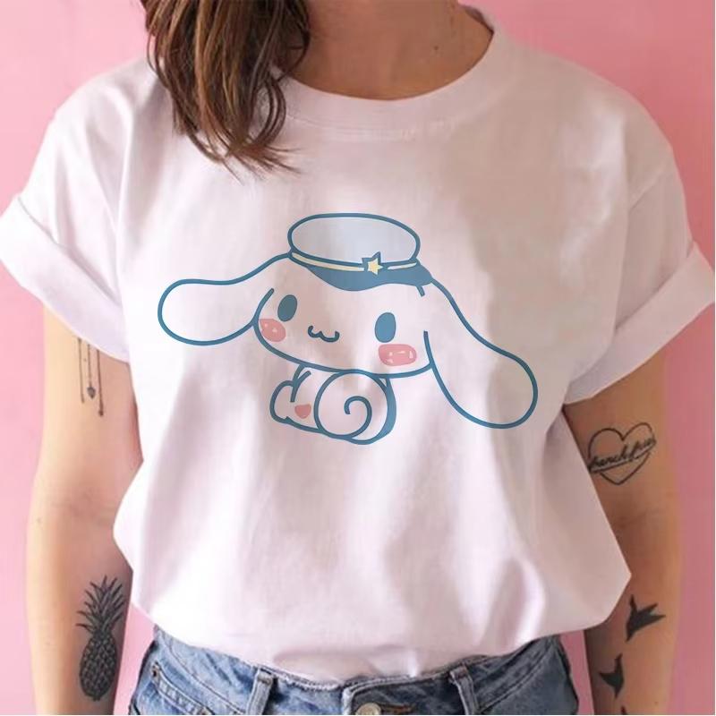 

2026 Yujia Dog Sanrio Printed Cotton TShirt Summer Cartoon Design Childrens Roundneck Fashion Loose Casual Wear L