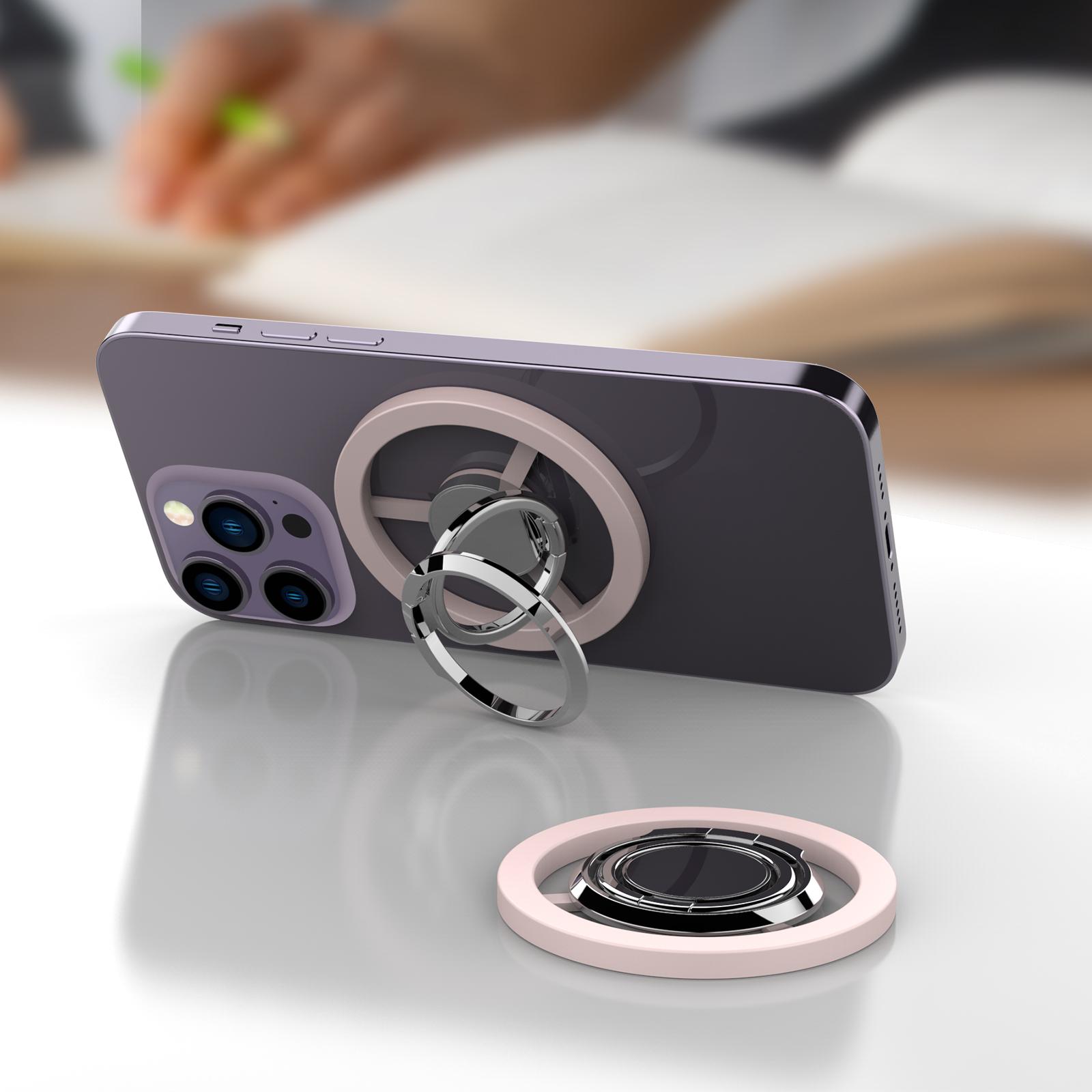 

A561 Magnetic Phone Kickstand 360 Degree Rotation Foldable Phone Ring Holder Black