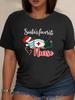 European Size "Christmas and Nurse Caps" Christmas, Women's Clothing, Casual Loose Short-sleeved Shirts, Summer T-shirt Tops
