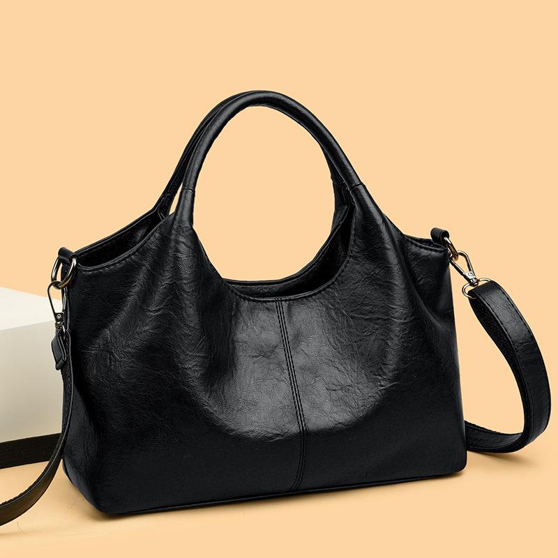 New Women's Bag, Light Commuter Messenger Bag, High-texture Soft Leather Handbag, Large-capacity Shoulder Bag.