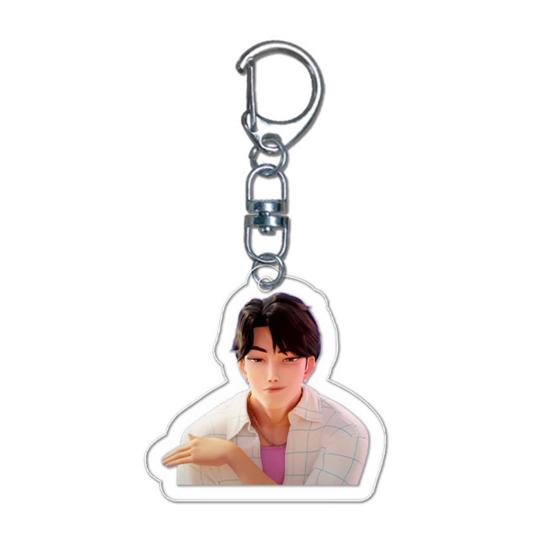 Witch Hunter Keychain Acrylic Anime Pendant Holder Vivid Character Expression Keychain Bag Accessory