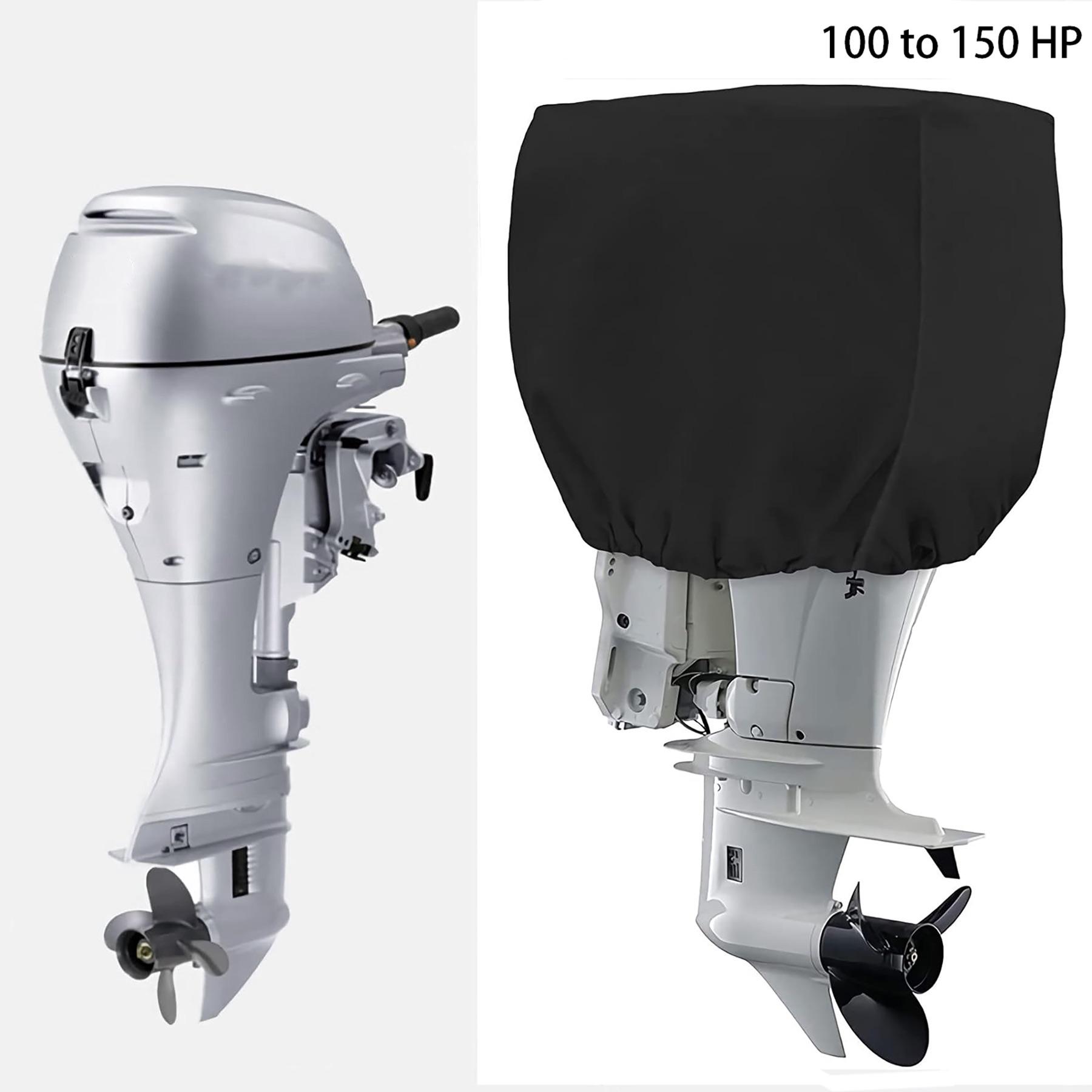 Heavy-Duty Waterproof Boat Engine Cover for 100-150 HP Outboard Motor Boat Motor Cover