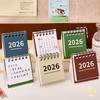2026 Small Simple Desk Calendar Creative Coil Calendar Planner Desktop Decoration Ornament School Office Stationery