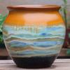 Handmade Coarse Ceramic Succulent Pot - Large Clivia Planter with Wide Opening