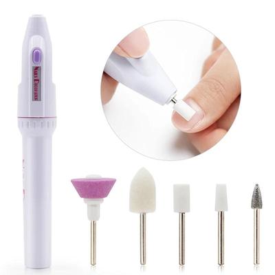 1 σετ Mini Professional Electric Nail Drill Kit Use with Battery Milling Cutter For Manicure Polishing Pedicure