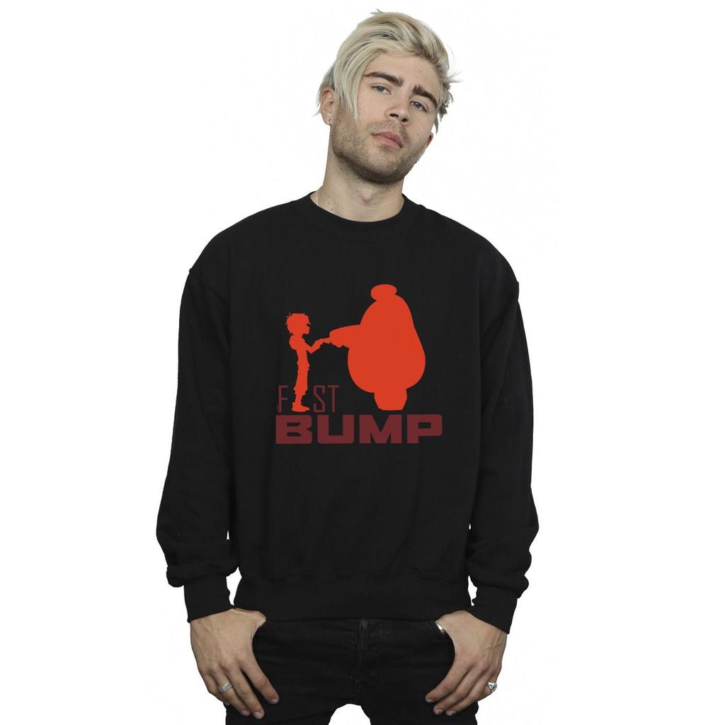 Disney Mens Big Hero 6 Baymax Fist Bump Cutout Sweatshirt
