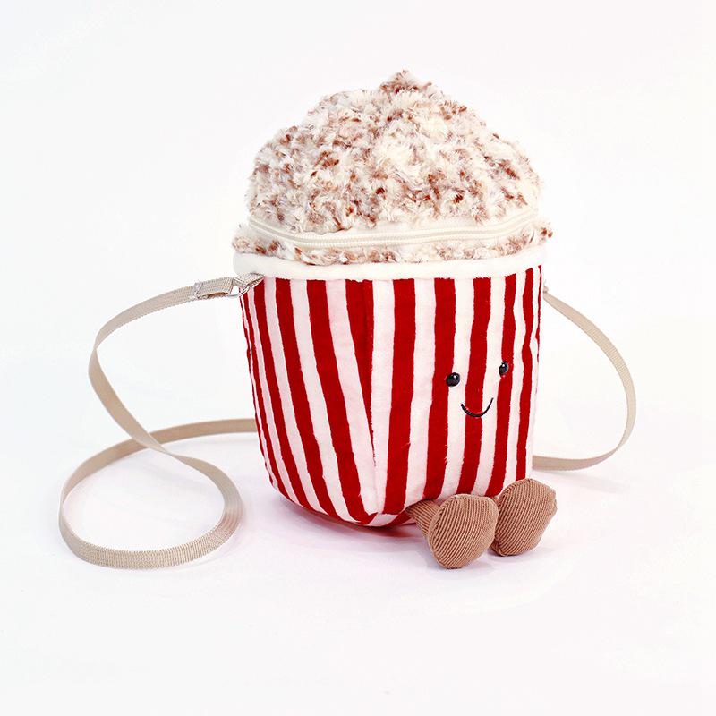 

Сумка кроссбоди в стиле JC с попкорном и плюшевая игрушка - подарок на день рождения для девочек, кукла интернет-знаменитости 19cm