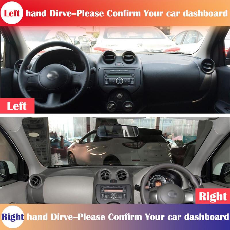 for Nissan Micra March K13 2011 2012 2013 2014 2015 2016 Anti-Slip Dashboard Cover ProtectivePad Car Accessories Sunshade Carpet