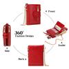 Three-fold Women's Short Wallet with Removable Small Card Holder, Multi-functional Large-capacity Double Zipper Change Bag.