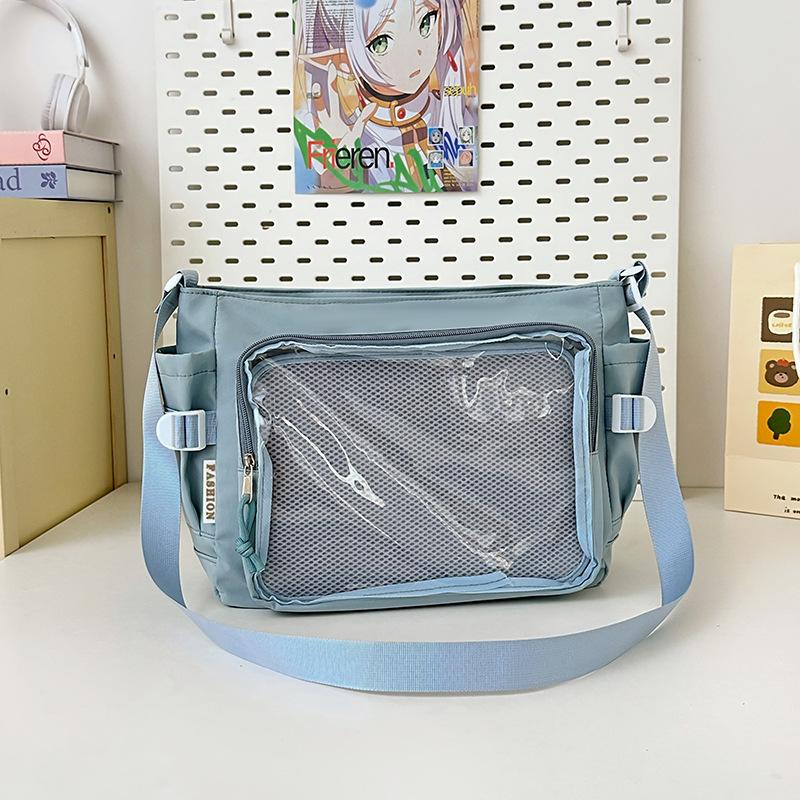 Women's High-capacity Mailman Bag Versatile Simple Transparent Shoulder Bag Messenger Bag Student Class Crossbody Bag Daily Commuting Bag Tote Bag