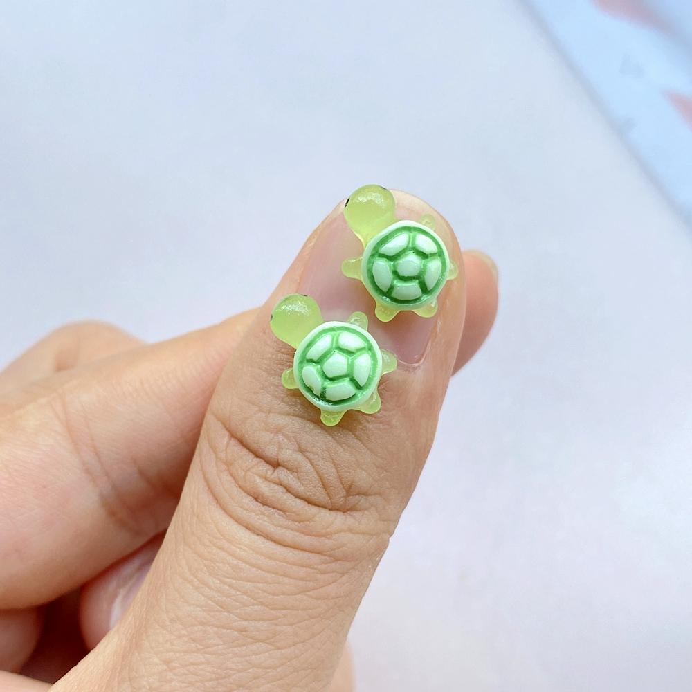 30 Pcs Cute Mini Colorful Turtle Flat Back Resin Cabochons Scrapbooking DIY Jewelry Hairpin Craft Decoration Accessorie