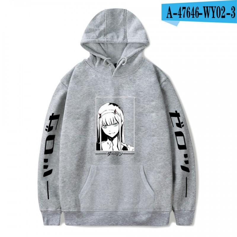 Unisex Oversized Hoodie Sweatshirt Inspired By Darling In Franxx Zero Two Anime Casual Winter Wear