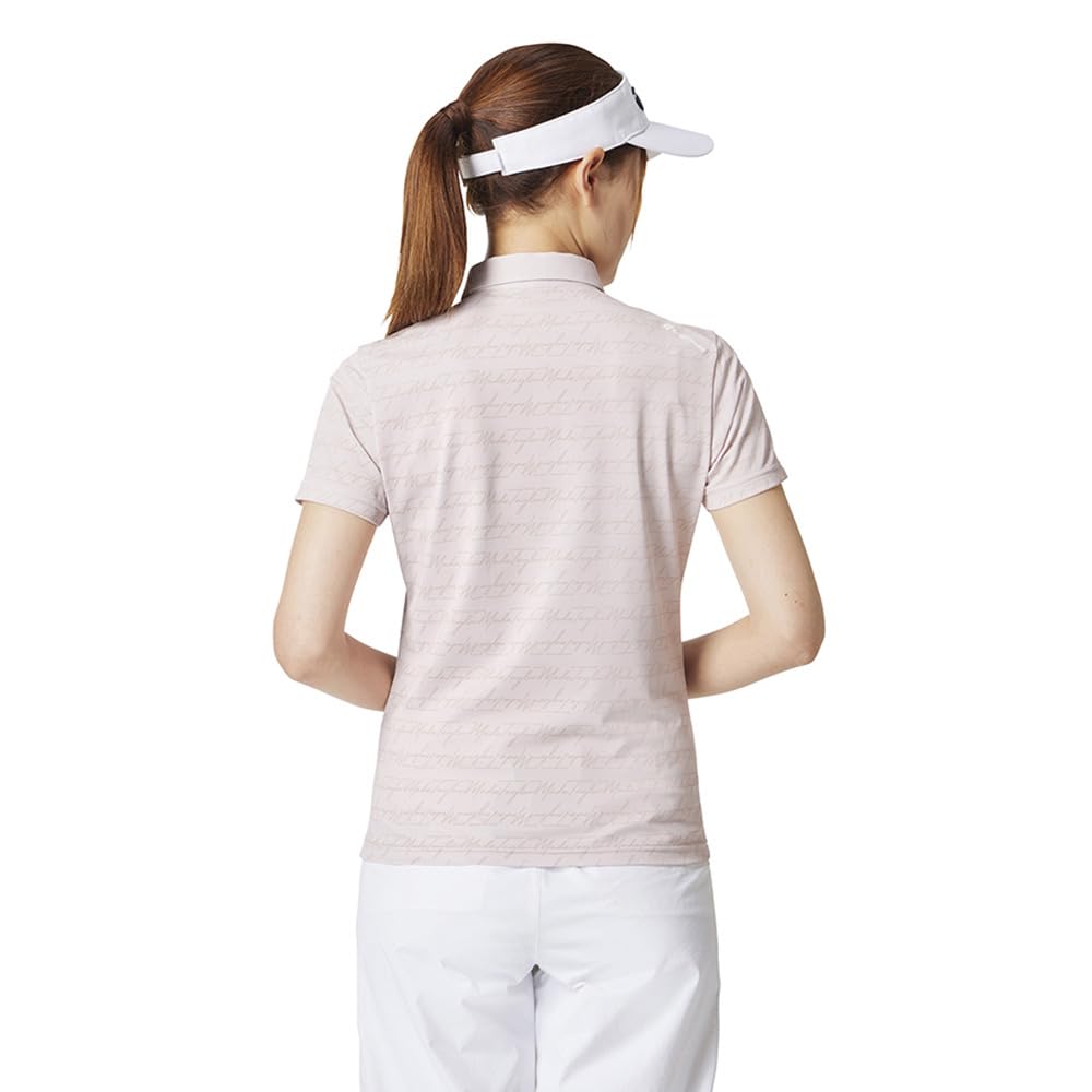 TaylorMade Logo Striped S/S Polo Shirt, Light Pink, Size Small, Women's, 2025SS UN669