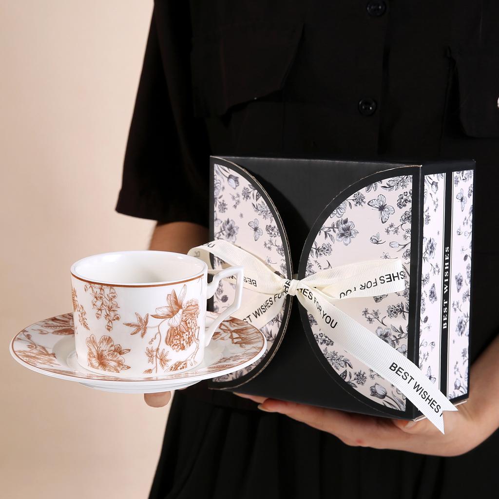 220 ml Retro-Kaffeetasse, Snackschale, Espressotasse, Keramik-Trinkgeschirr, nordische Heimdekoration, Tasse, Urlaubsgeschenkset