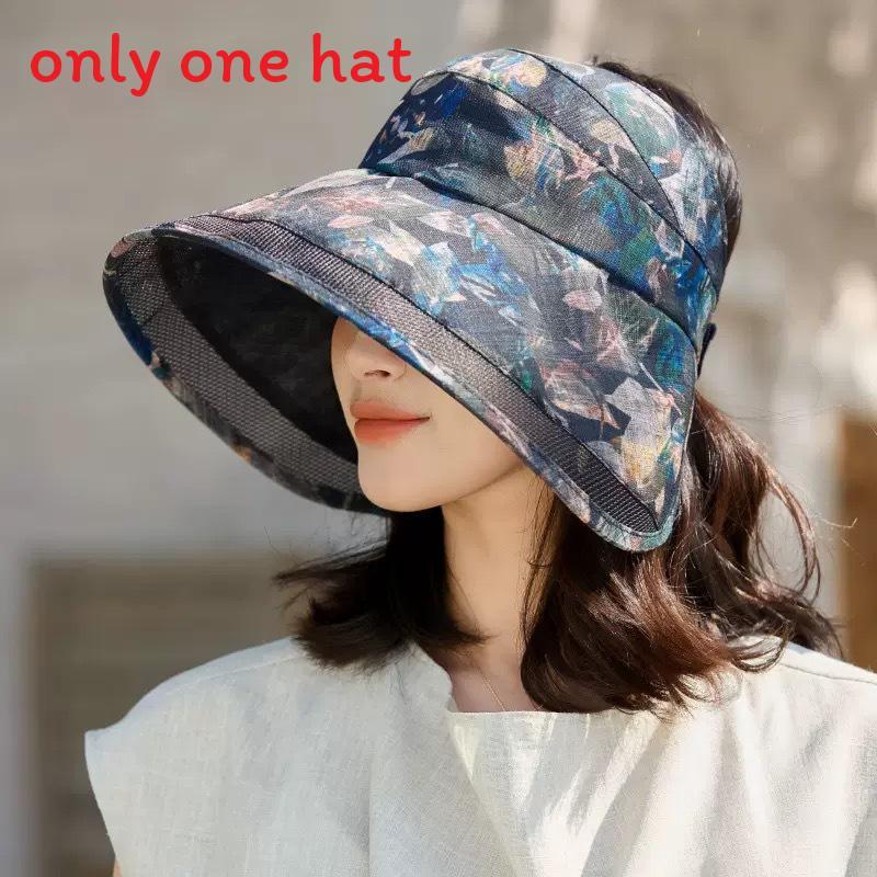 

Summer Sun Protection Doublesided Fisherman Hat With Large Brim For Outdoor Activities чорний