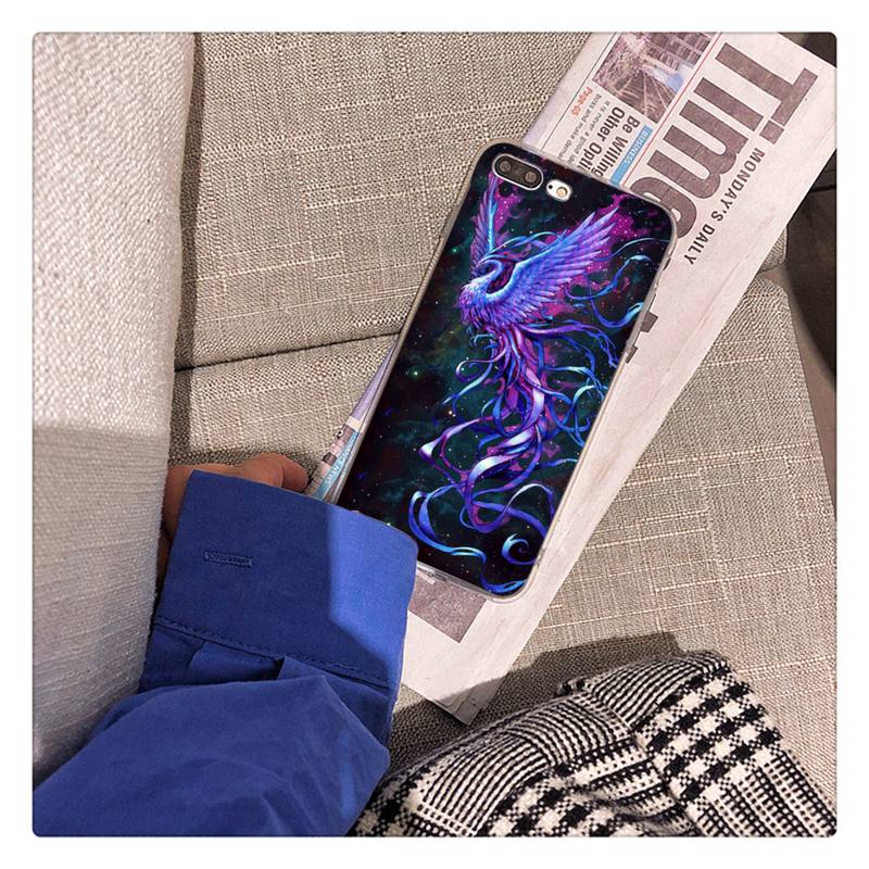 Cool Animal Phoenix Flamingo Phone Case for iphone 13 X XS MAX 6 6s 7 7plus 8 8Plus 5 5S se 2020 XR 12 11 pro max Fundas Capa