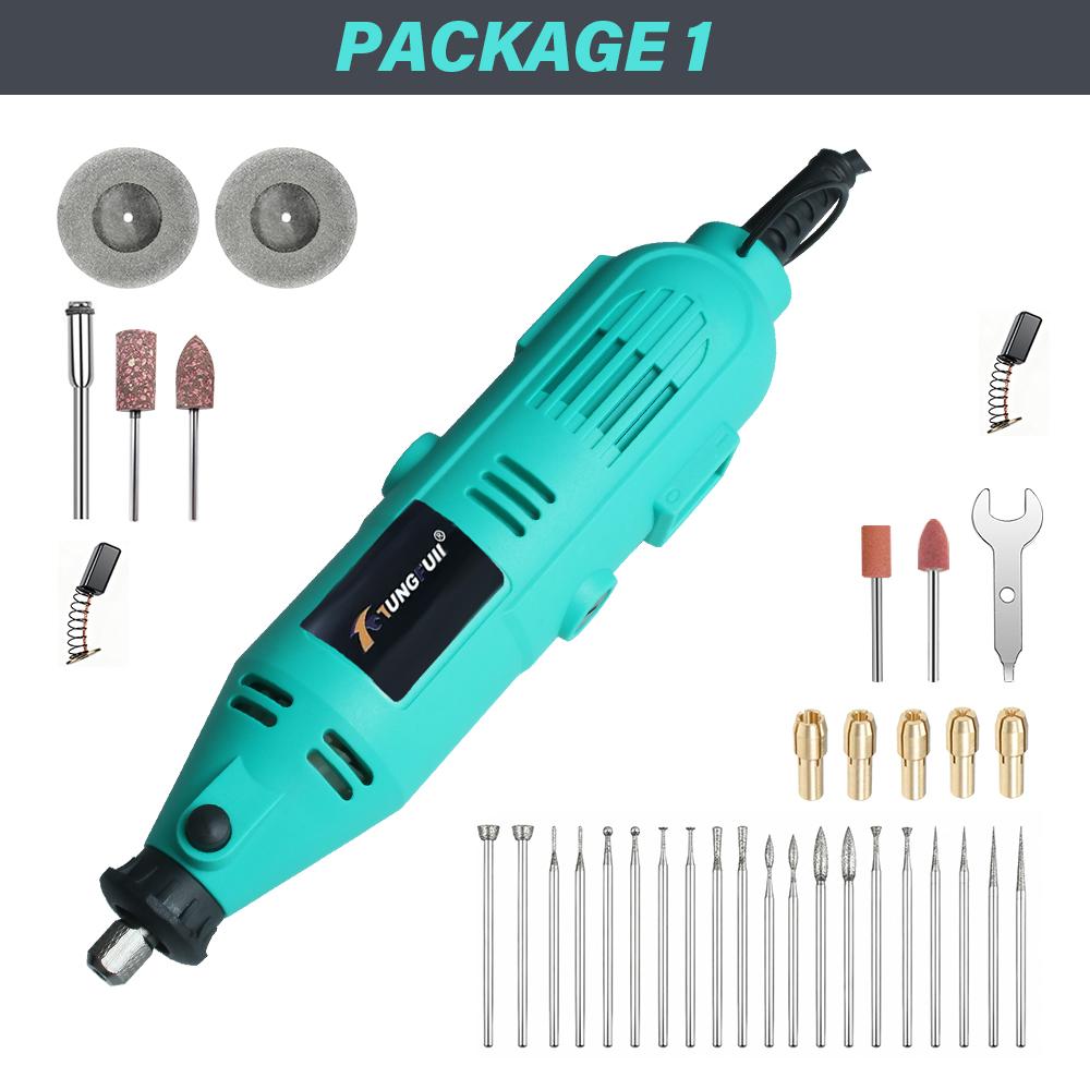 TUNGFULL 150W Electric Grinder Multi-Function Rotary Tool Kit 6 Speed 10000-32000RPM with Complete Accessories for DIY Projects