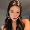 Retro ethnic style round hollow earrings Bohemian temperament elegant earrings niche fashion light luxury earrings women