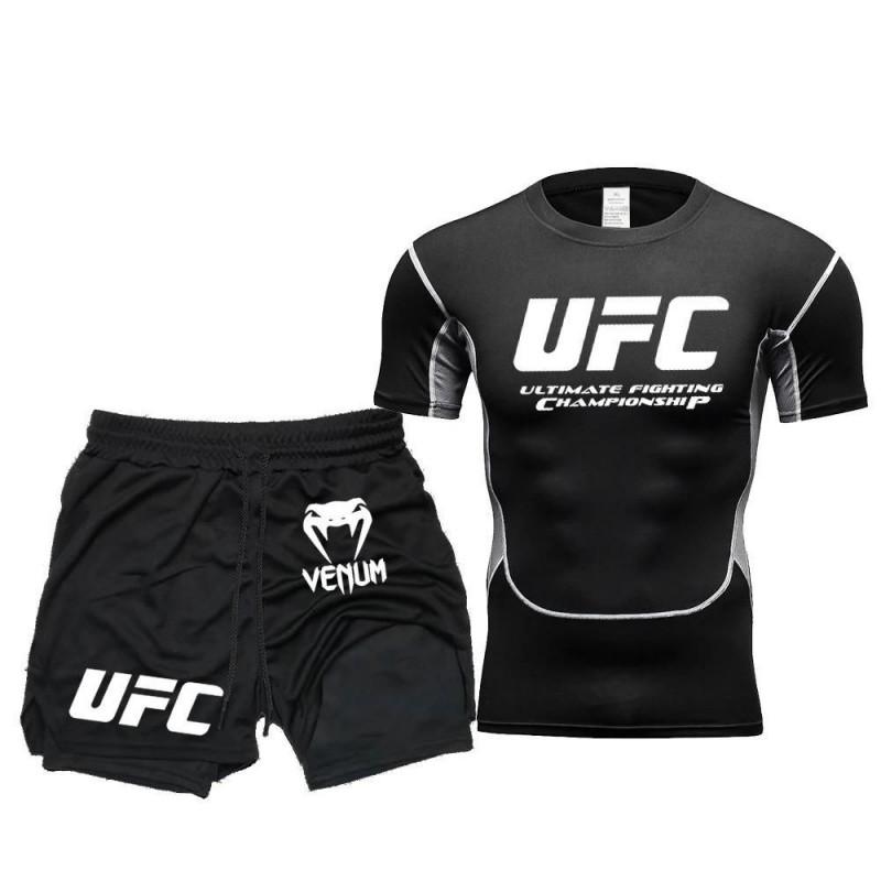 MMA Boxing Shorts Set Men Women - Stretchable Athletic Training Gear Muay Thai Kickboxing Wrestling Fitness