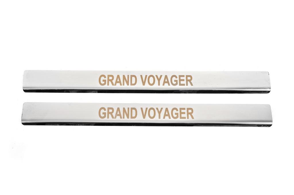 

Door sills Carmos (2 pcs, stainless steel) for Chrysler Voyager 2008-2016