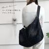 Gewaschener Denim A4 Speicherkapazität große Kapazität Umhängetasche Vintage-Stil schwarze Denim-Schultertasche schwarz [Gerät]
