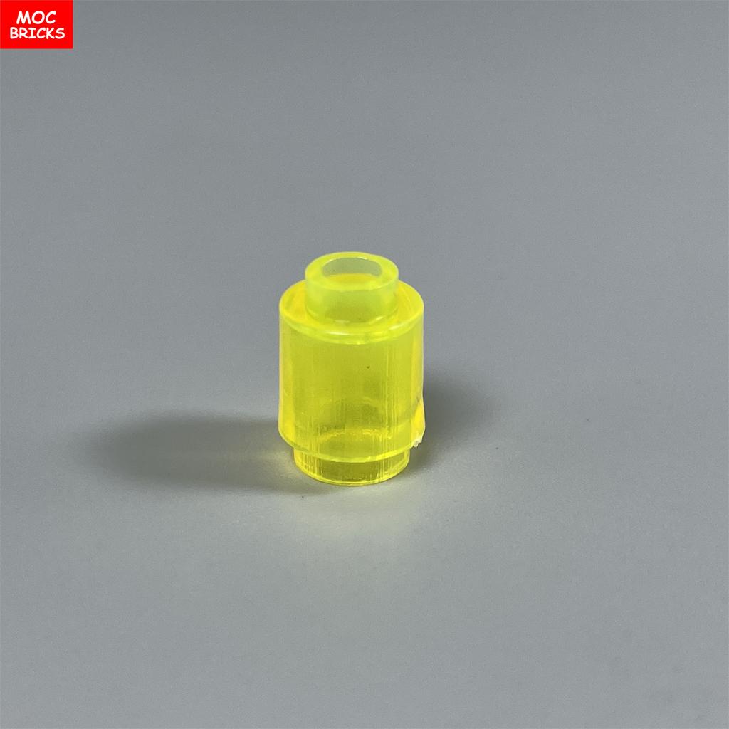 10pcs MOC Bricks Round Brick 1x1 Transparent Clear 3062 18860 30068 Educational Building Blocks Toys Kids Gifts