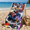 Custom Name Beach Towel Robot Dreams Space Microfiber Beach Towel, Lightweight for Summer Travel, Swimming Pool Fan Birthday Gift