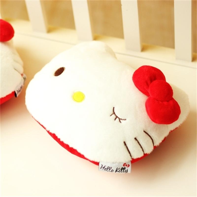 Kt Cat Headrest Japanese Style Stuffed Anime Hello Kitty Neck Pillow Car Seat Game Chair Decor Xmas Gifts Girl