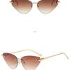 Fashion Rimless Triangle Sunglasses Women Trendy Personality Stylish Sun Glasses