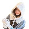 New Korean Balaclafa Hat Scarf Integrated Women's Autumn and Winter Warm Ear Protection Hooded Scarf Needle