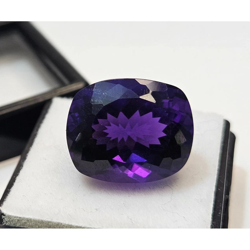 Fabulous Amethyst Purple Natural Cushion Cut 15+ Ct Loose Gemstone