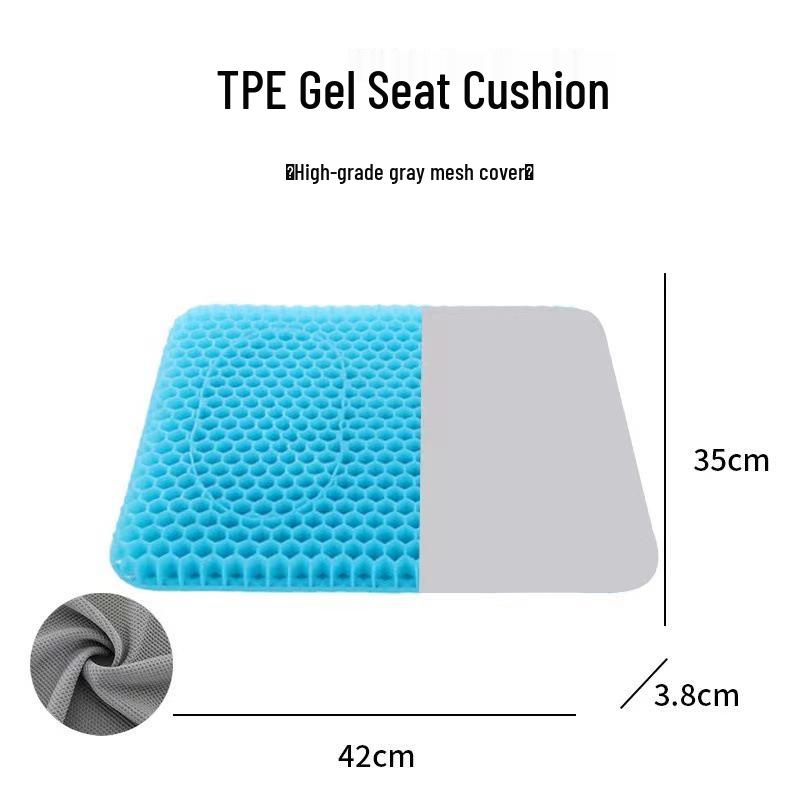 Fourth-Gen Breathable Gel Honeycomb Seat Cushion for Car & Office – Cooling Summer Pad