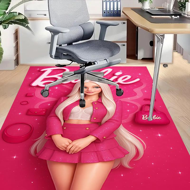1 Stück Barbie Teppich rutschfest Polyester Fußmatte für Büro.Schlafzimmer