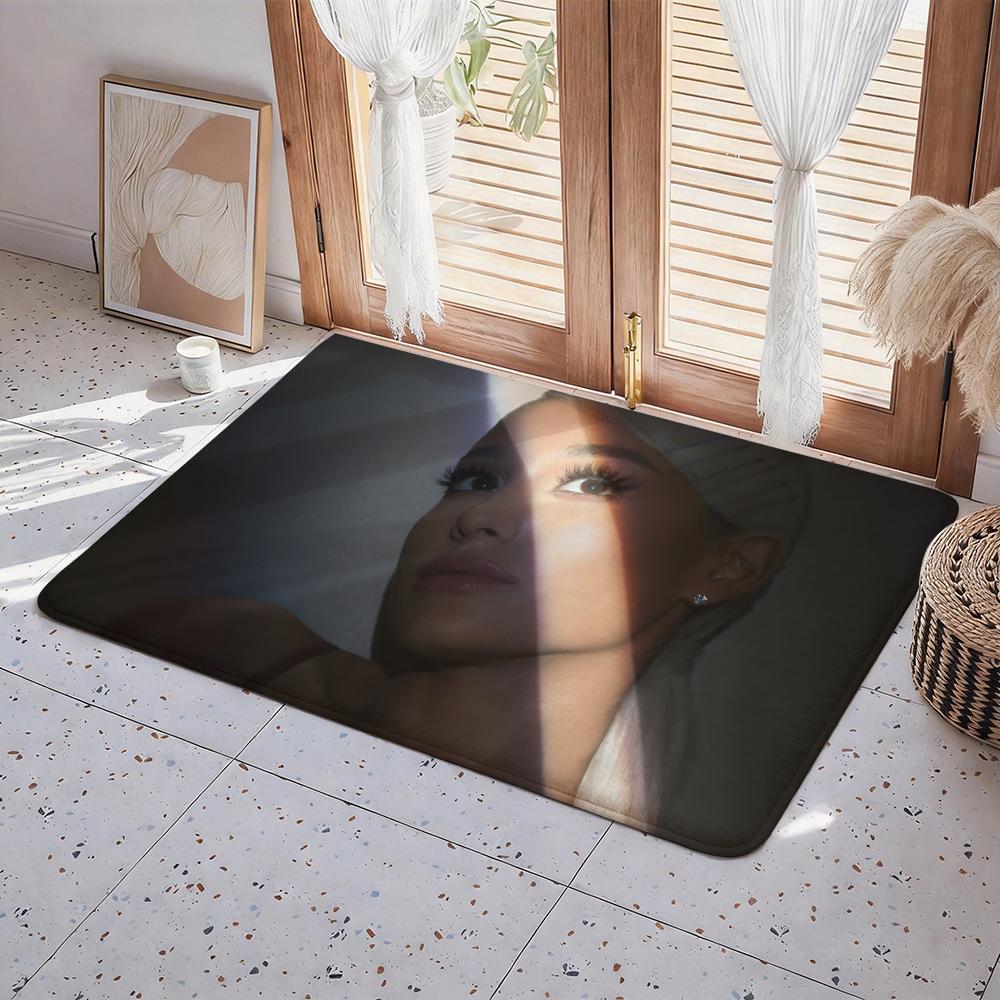 A Ariana G Grande Singer Floor Mat Eco Flannel Doormat Non Slip Odorless Indoor Floor Rug Soft Short Plush Home Mat