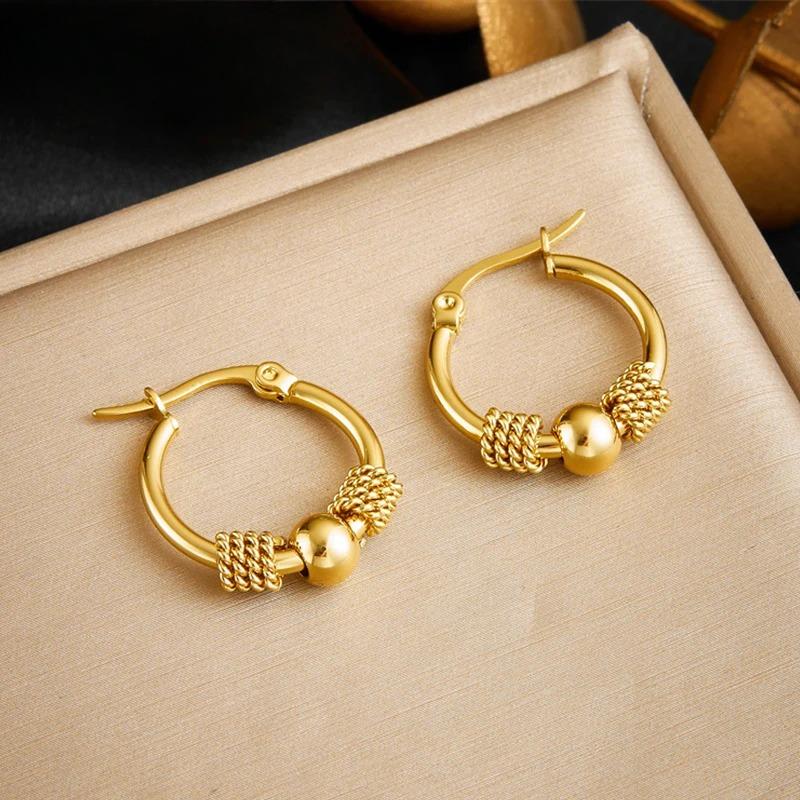 

Серьги-клипсы с подвесками в виде жареных пончиков, модные и универсальные, небольшое количество женских украшений для ушей золотой